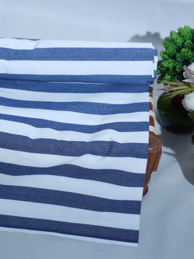 Chennimalai Sona Double Cot Cotton Hospital Bedsheet ( R.Blue / White ) / ( 90 X 108 Inches / 7.5 X 9 Feet)