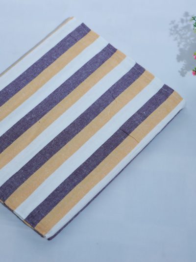 Chennimalai Sona Cotton Hospital Bedsheet ( Violet / Peach / White ) / (60 X 90 Inches / 5 X 7.5 Feet)