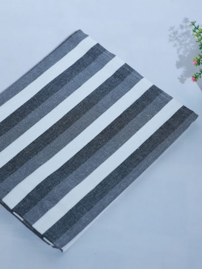 Chennimalai Sona Double Cot Cotton Hospital Bedsheet ( Black / Grey / White ) / ( 90 X 108 Inches / 7.5 X 9 Feet)