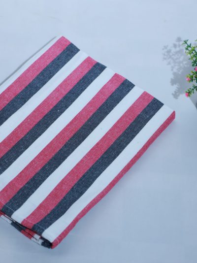 Chennimalai Sona Double Cot Cotton Hospital Bedsheet ( Pink / Black / White ) / ( 90 X 108 Inches / 7.5 X 9 Feet)